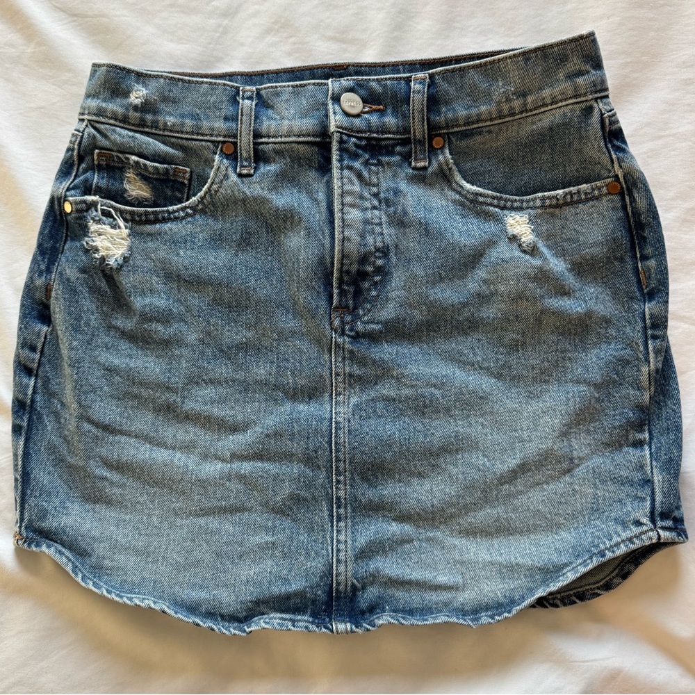 Express Denim Mini Skirt
